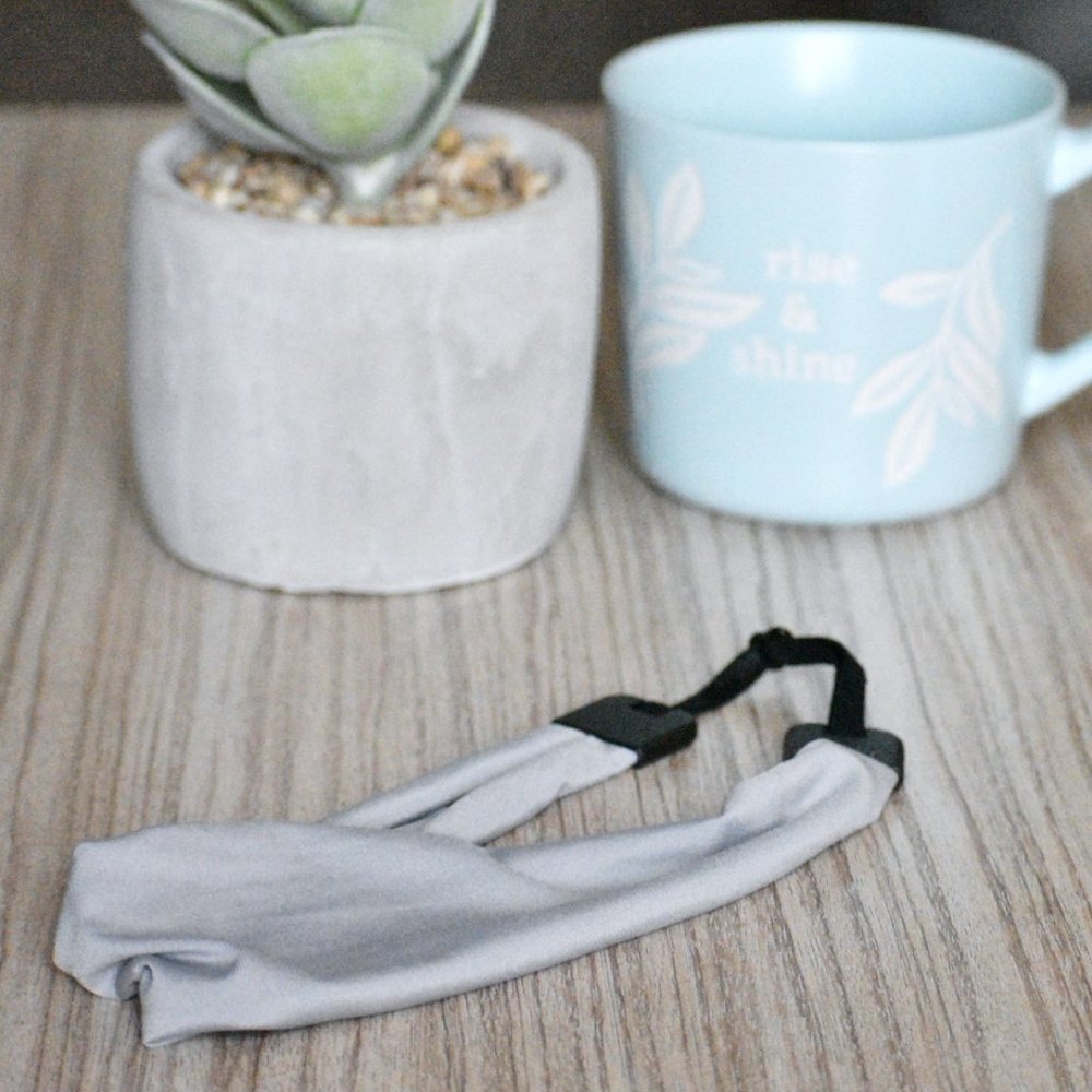 Hipsy Basic Light Grey Women's Adjustable Spandex Xflex Headband